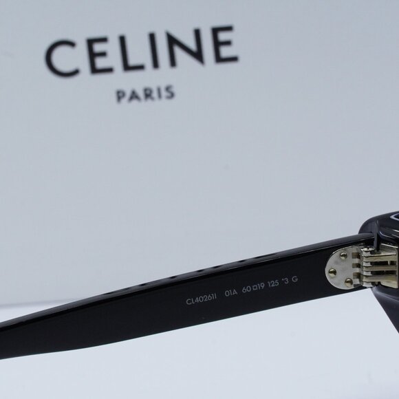 FINAL PRICE NEW CELINE CL40261I 01A BLACK GREY SUNGLASSES - Picture 6 of 10